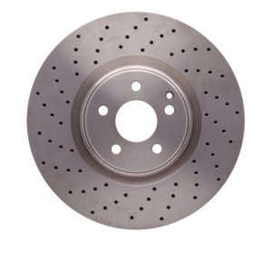 Mercedes-Benz C63 AMG Brake Rotor (1) - Front - R1 Concepts - Drilled - `08-`21